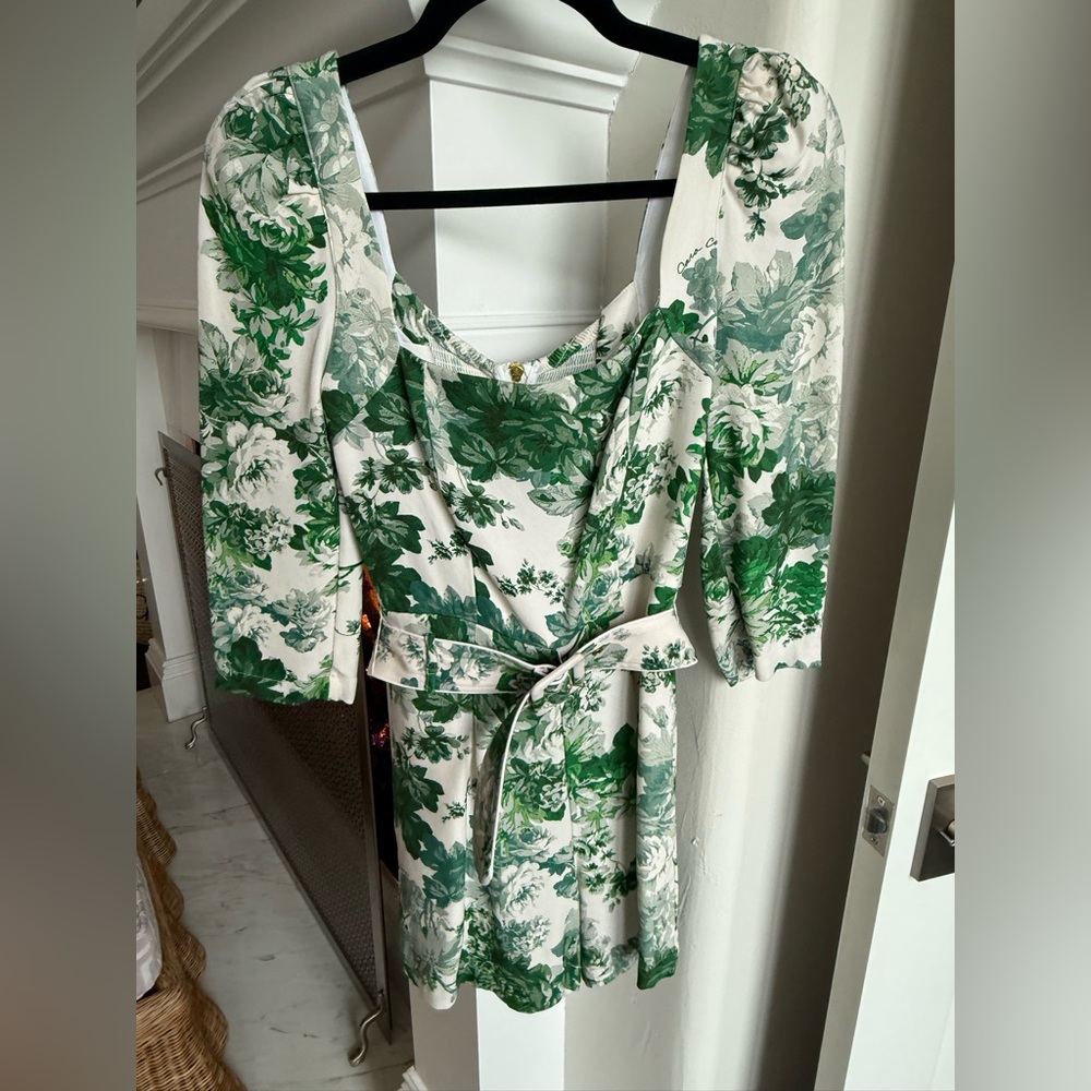 Cara Cara Floral Romper in Green and White size xs - Picture 2 of 7